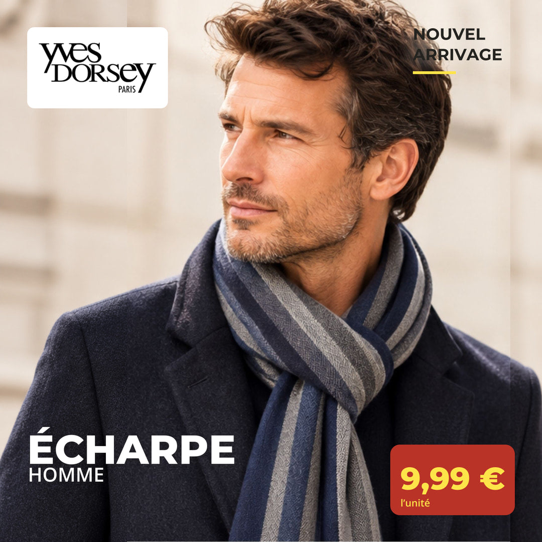 Arrivage Yves Dorsey : écharpe homme rayée