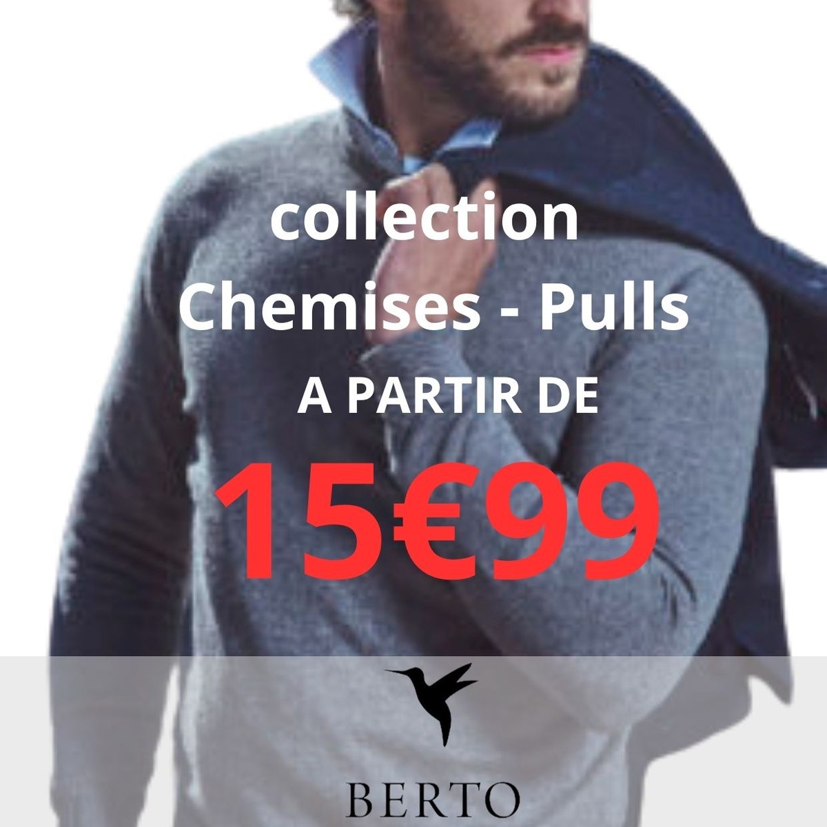 Arrivage Berto : chemises et pulls homme