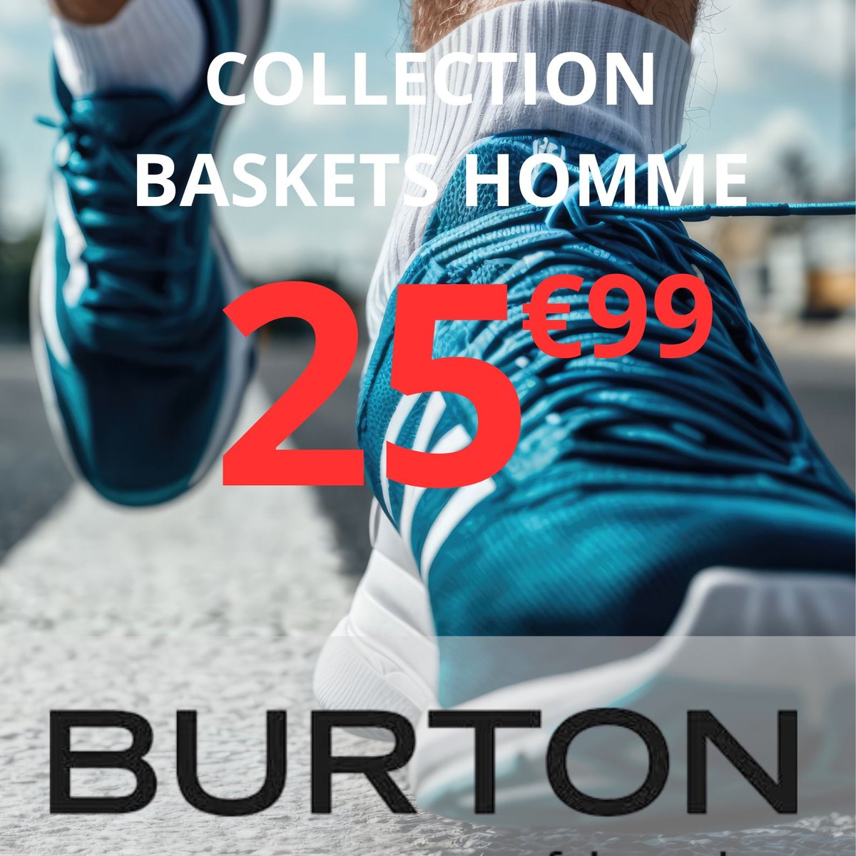 Arrivage Burton of London : baskets homme