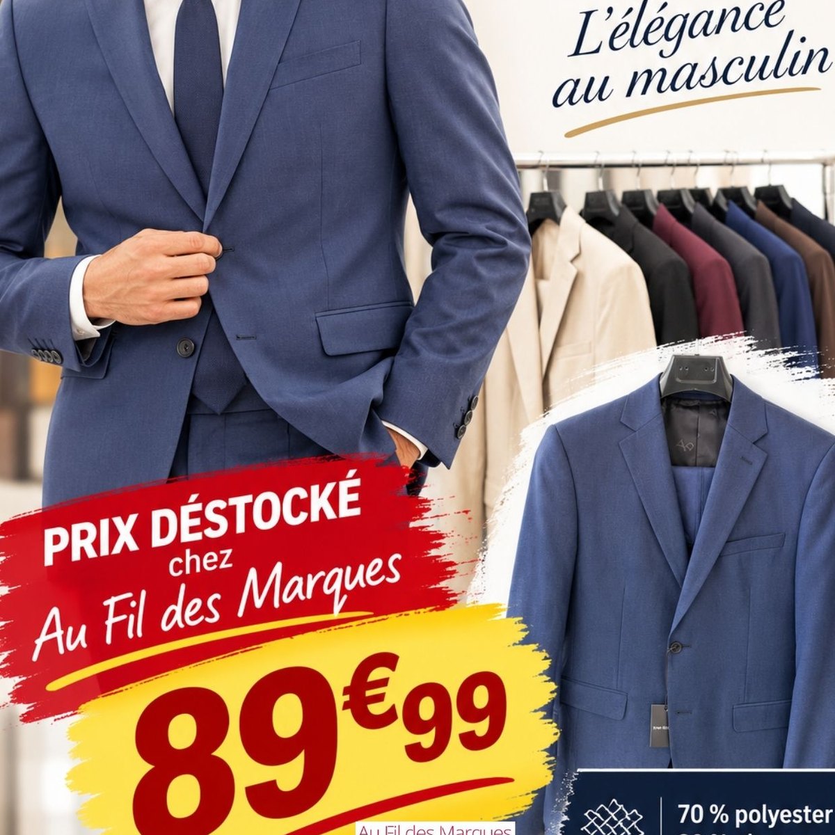 Arrivage Yves Dorsey : costume deux pièces homme